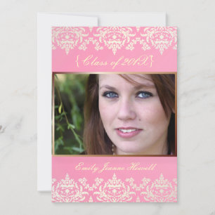 Invitación Damasco/Graduaciones/color diy