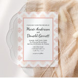 Invitación Damasco Rubor de Peachy suave<br><div class="desc">Los suaves tonos de color rosa chispeante le dan un toque de romanticismo a su papelería. Personalice nuestra magnífica papelería con sus detalles del evento fácil y rápidamente, simplemente pulse el botón personalizar it. Se incluye el reverso de coordenadas. Los elementos coincidentes para completar la colección de eventos están disponibles...</div>