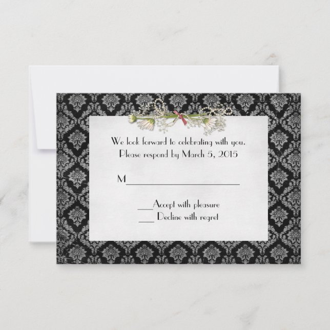 Invitación Damasco y Daisy RSVP (Anverso)