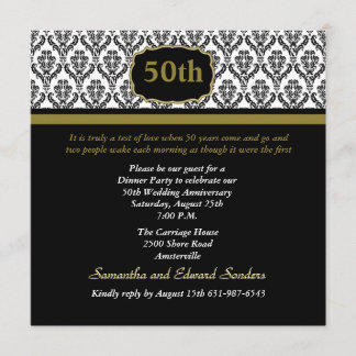 Invitación Damask para cualquier edad