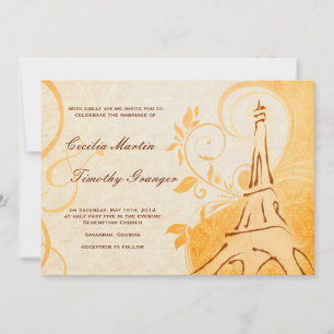 Invitación Damask Parisienne - Marmalade & Fall Spice Boda