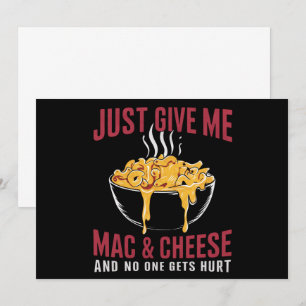 Invitación Dame Macarrones Con Queso Y Nadie Sale Lastimado