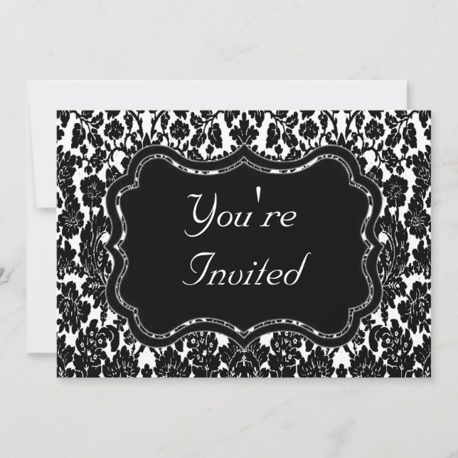 Invitación Damero negro y blanco (Anverso)