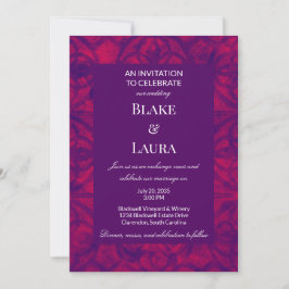 Invitación Damson Haze Winter Wine Batik Boda Personalizada
