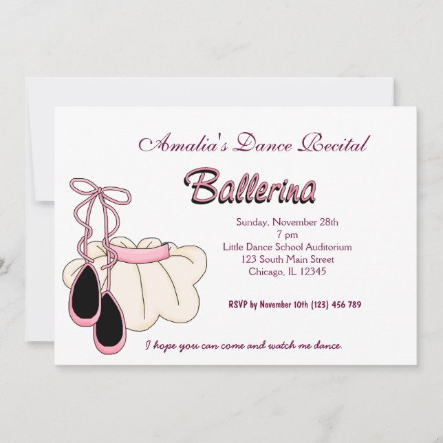 Invitación Dance Considerando (Anverso)