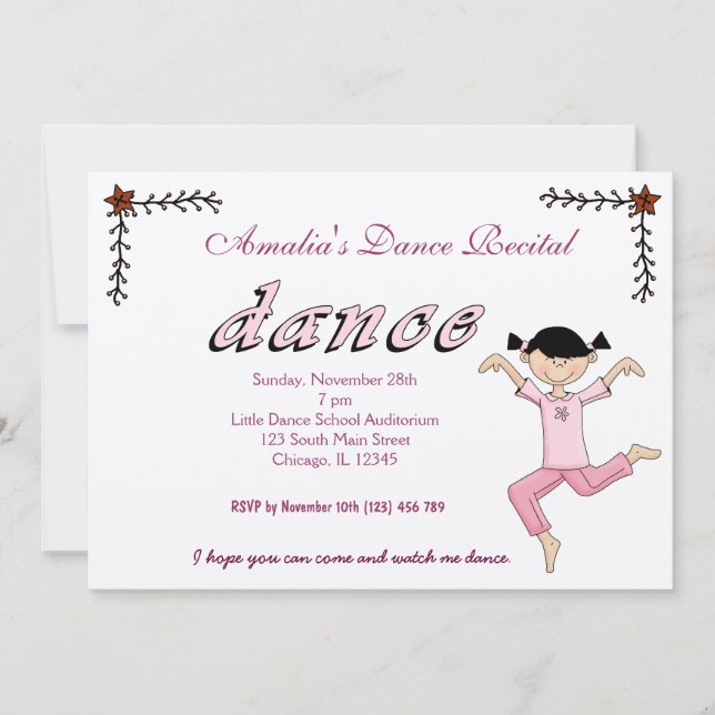 Invitación Dance Considerando (Anverso)