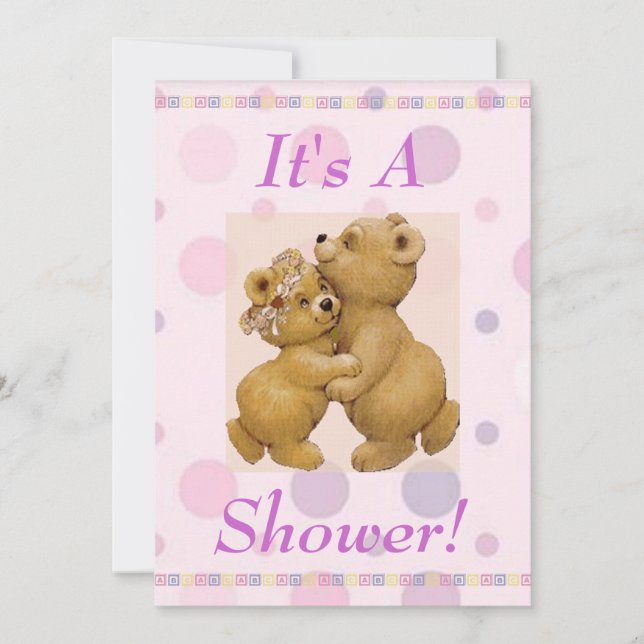 Invitación Dancing Baby Shower Invitation (Anverso)