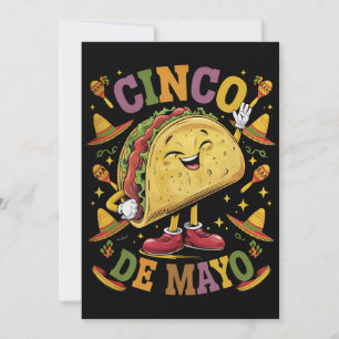 Invitación Dancing Taco Funny Cinco De Mayo Fiesta Fiesta