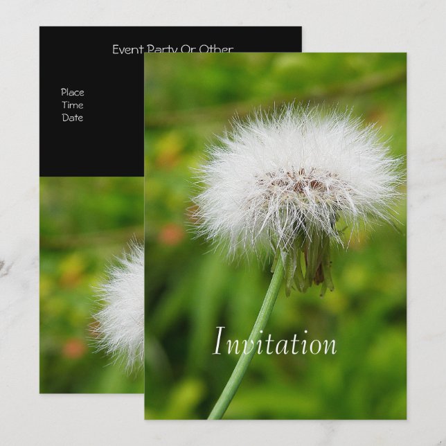 Invitación Dandelion (Anverso / Reverso)