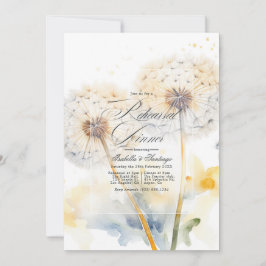 Invitación Dandelion Boda ensayar cena Código QR