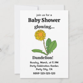 Invitación Dandelion Chica Baby Shower