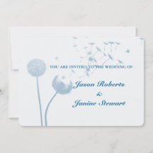 Dandelion desea Boda en Verde azulado suave