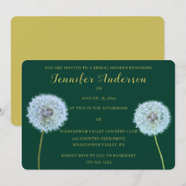 Invitación Dandelions Dandelion Clocks Boda Bridal Shower