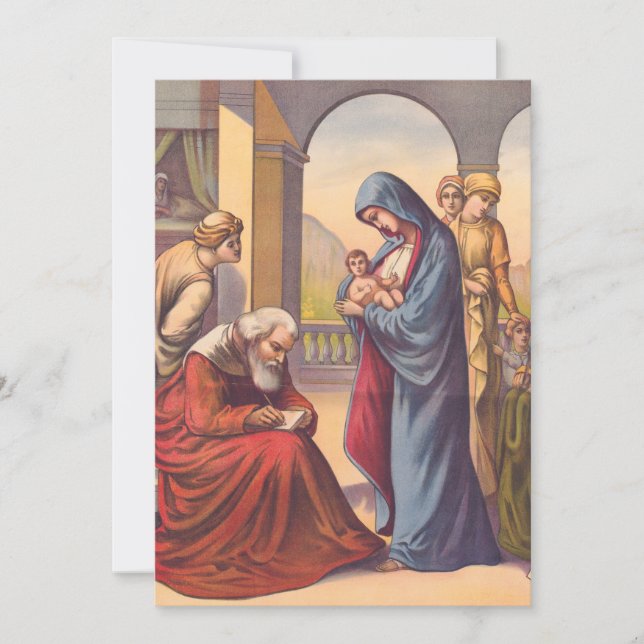 Invitación Dando al niño el nombre de Juan (Anverso)