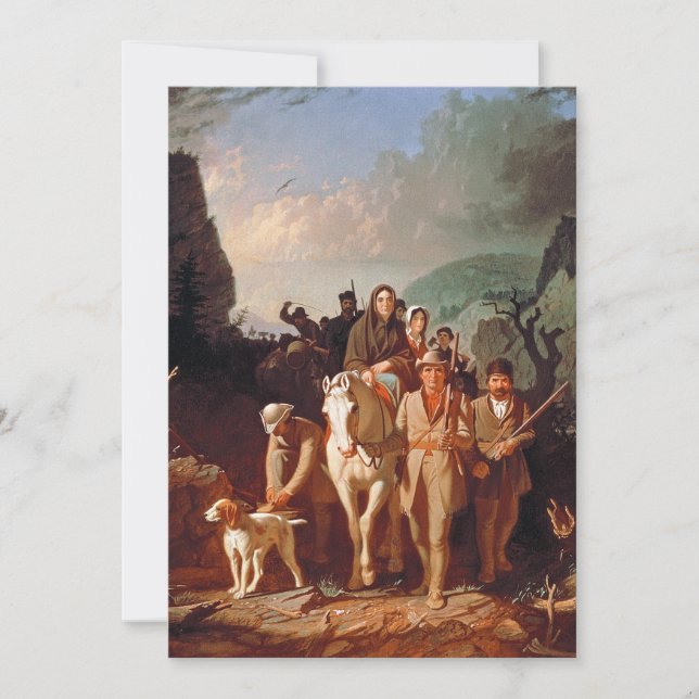 Invitación Daniel Boone escolta a los colonos (Anverso)