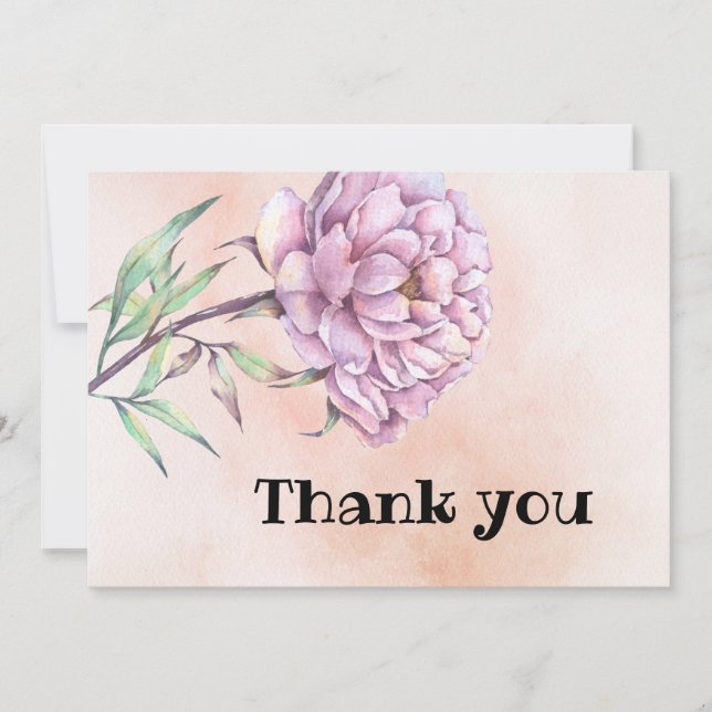 Invitación Dankeschön Karte mit Hortensie (Anverso)