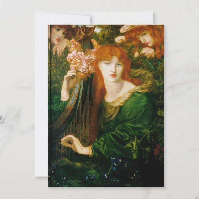 Invitación Dante Gabriel Rossetti - La Ghirlandata (Anverso)
