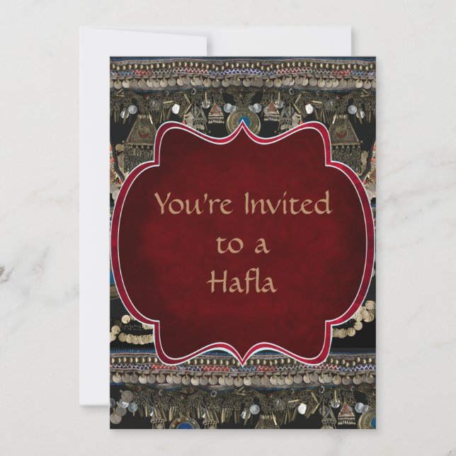 Invitación Danza de Belly tribal de Kuchi (Anverso)