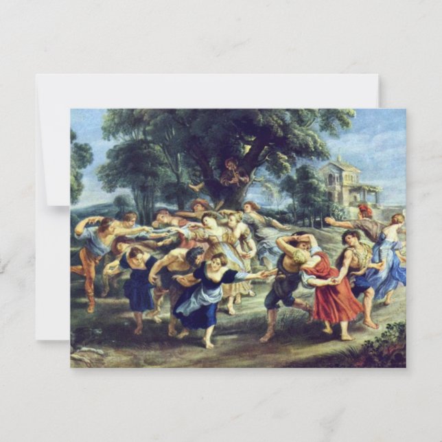 Invitación Danza del granero de Rubens Peter Paul (la mejor (Anverso)