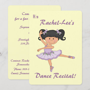 Invitación Danza Recital-Ballerina