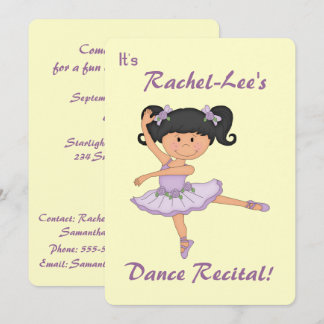 Invitación Danza Recital-Ballerina