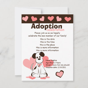 Invitación Daphne, el perro adoptado