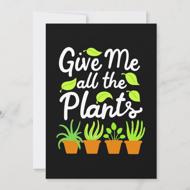 Invitación Dar a Los Jardineros Todas Las Plantas (Anverso)