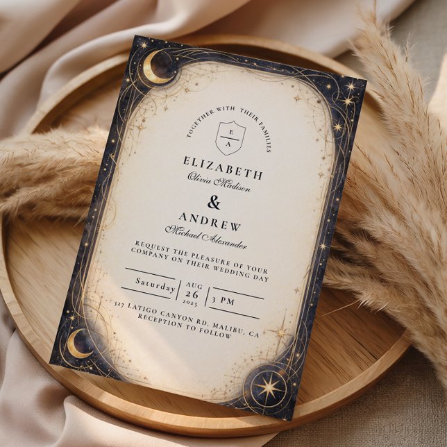 Invitación Dark Celestial Wedding (Subido por el creador)