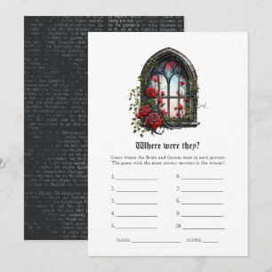 Invitación Dark Fantasy Castle Window Gothic Boda