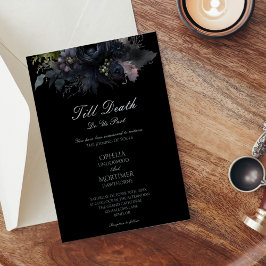 Invitación Dark Gothic Floral Negro hasta la muerte Boda form
