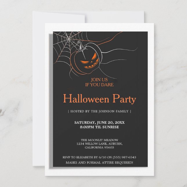 Invitación Dark Halloween Party (Anverso)