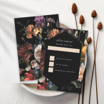 Dark Moody Romantic Floral Holandés Painterly RSVP