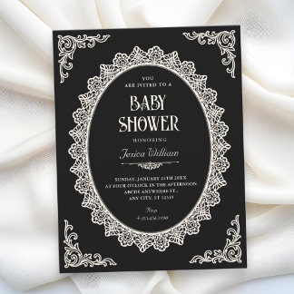 Invitación Dark Romance elegant baby shower