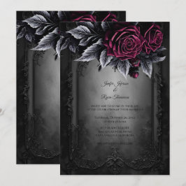 Invitación Dark Romantic Floral Gothic wedding invitation
