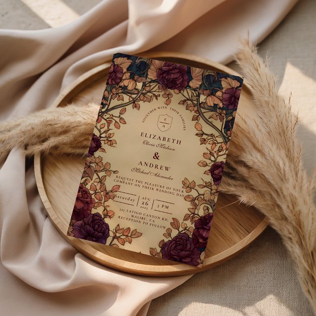 Invitación Dark Romantic Floral Wedding (Subido por el creador)