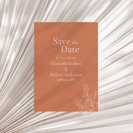 Invitación Dark Terracotta Botanical Save the Date