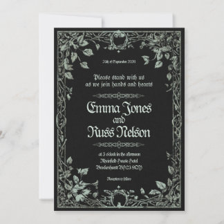 Invitación Dark Viking Norse Wedding Invitation