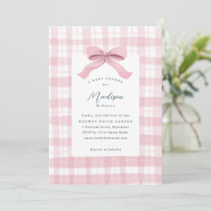 Invitación Darling Paid and Bow Baby Shower