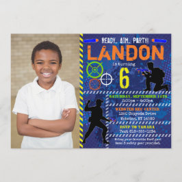 Invitación Dart Photo Invita a la fiesta de cumpleaños de Dar