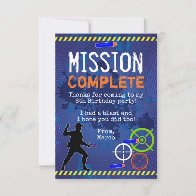 Invitación Dart Wars Birthday Party (Fiesta de cumpleaños de  (Anverso)