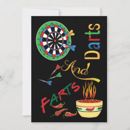 Invitación Darts and Farts New Dad Baby Shower