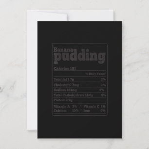 Invitación Datos de pudín de plátano Ingredientes Comida dive