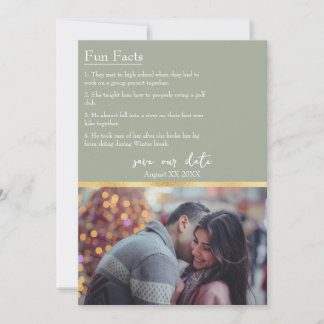 Invitación Datos divertidos sobre la novia y el novio Foto Ve