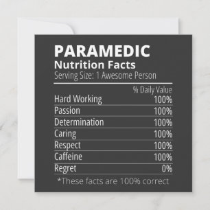 Invitación datos nutricionales, datos de nutrición paramédica