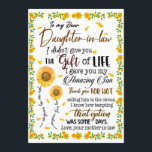 Invitación Daughter Lovers | A Mi Querida Hija De Derecho<br><div class="desc">Daughter Lovers | A Mi Querida Hija,  El Regalo De La Vida Que Mi Increíble Hijo Amaba A Su Suegra</div>