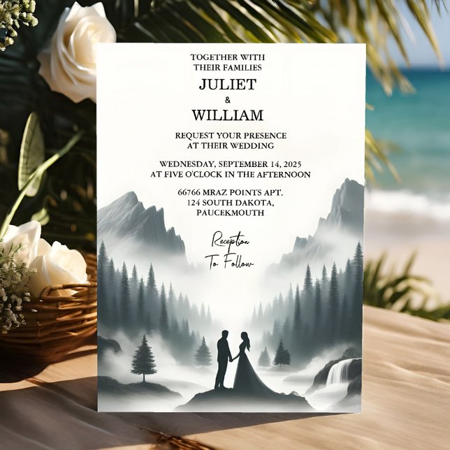 Invitación Day River Rain Cloud Nature Smoky Mountain Boda (Subido por el creador)