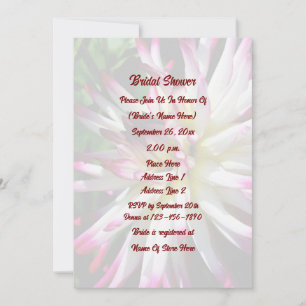 Invitación Dazzling Dahlia Flor Ducha de novia