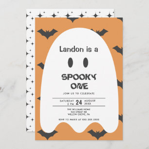Invitación de 1º cumpleaños de Ghost Halloween