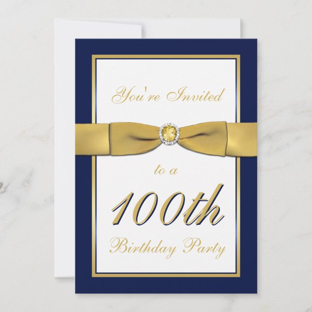 Invitación de 100 años a la Marina, Oro y Blanco (Anverso)