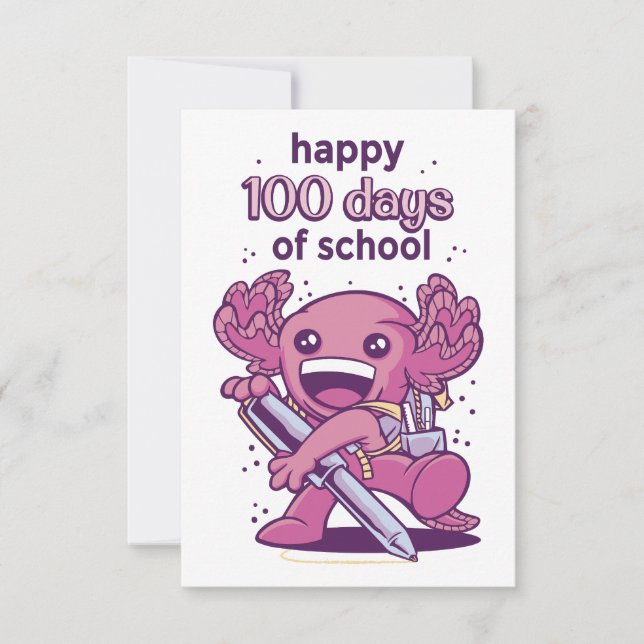 invitación de 100 días de escuela (Anverso)